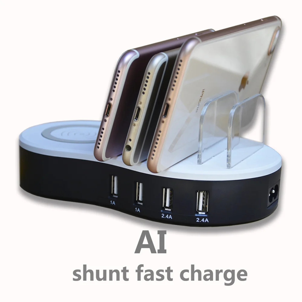 

4 Port 6.8A USB Charging Station Stand Dock for Tablets Smartphone and USB Devices (US Plug)