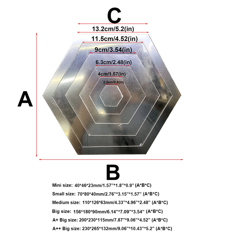 1 шт. настенные наклейки для зеркала в Non Стекло зеркало Пластик 3D шестигранного