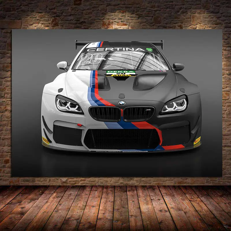 Ретро-коллекция BMW Power M3 E30 супергоночный автомобиль картина плакат Настенная