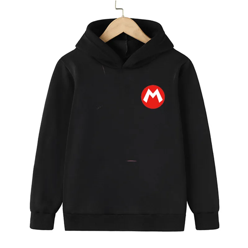 2021 Winter new Mario anime children's clothing boys and girls printed sweatshirts hoodies cotton hooded sweater children's4-14T |