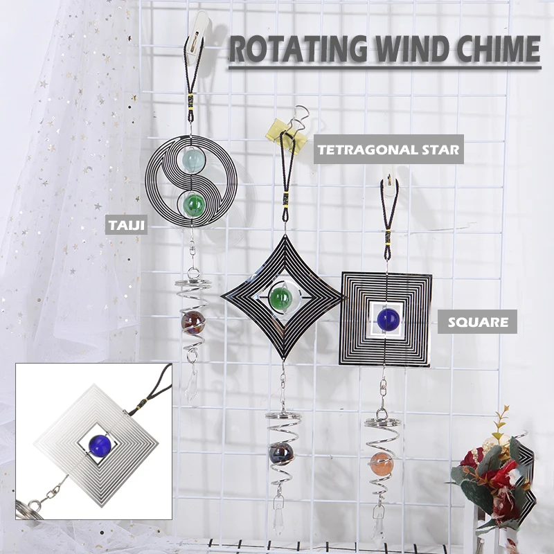 

Stainless Steel Spiral Wind Chimes Hanging Spinner Home Garden Yard Decoration Four Styles Spiral Wind Chimes