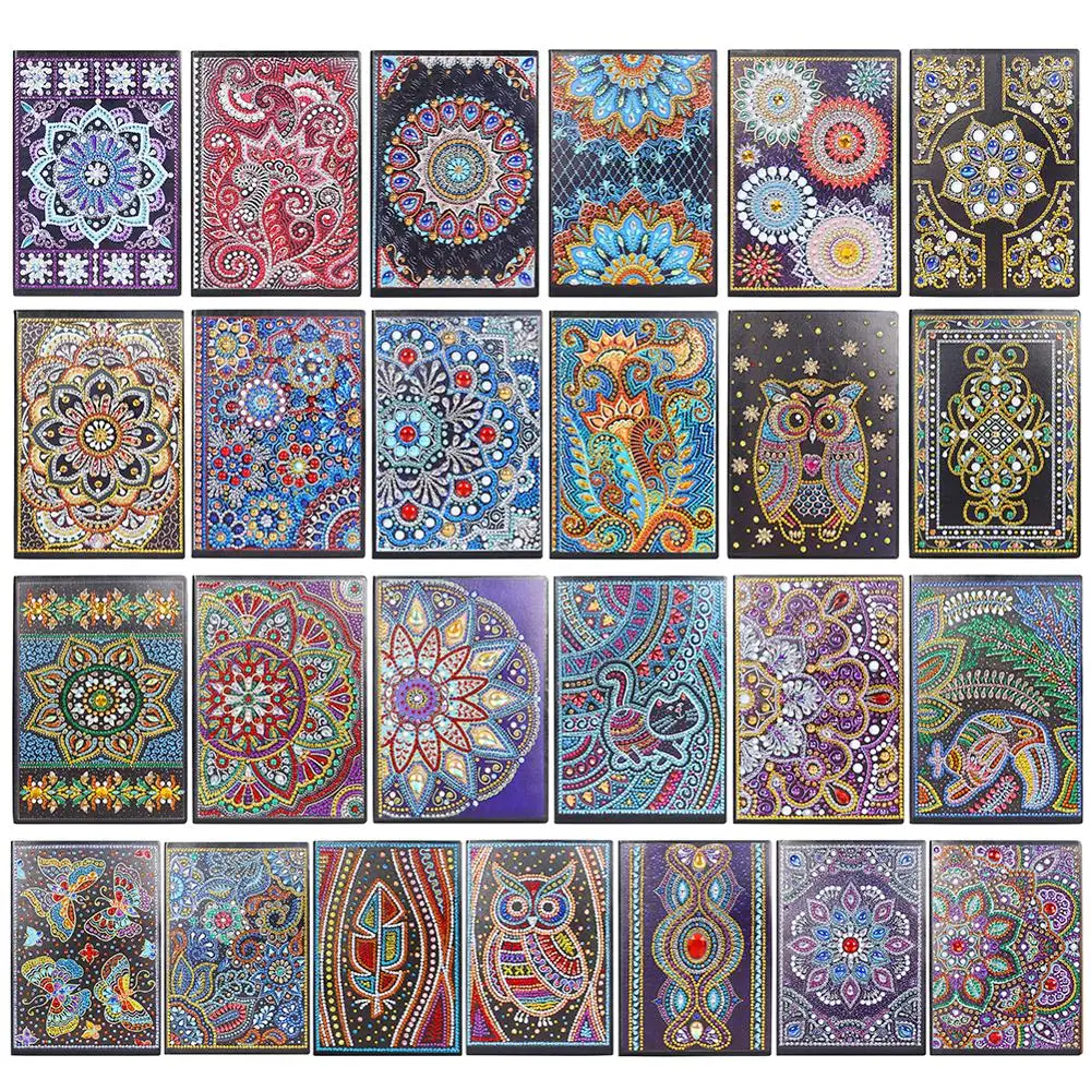 

5D DIY Diamond Painting A5 Notebook Diary Book Sketchbook Special Shaped Mandala Diamond Painting Rhinestone Book