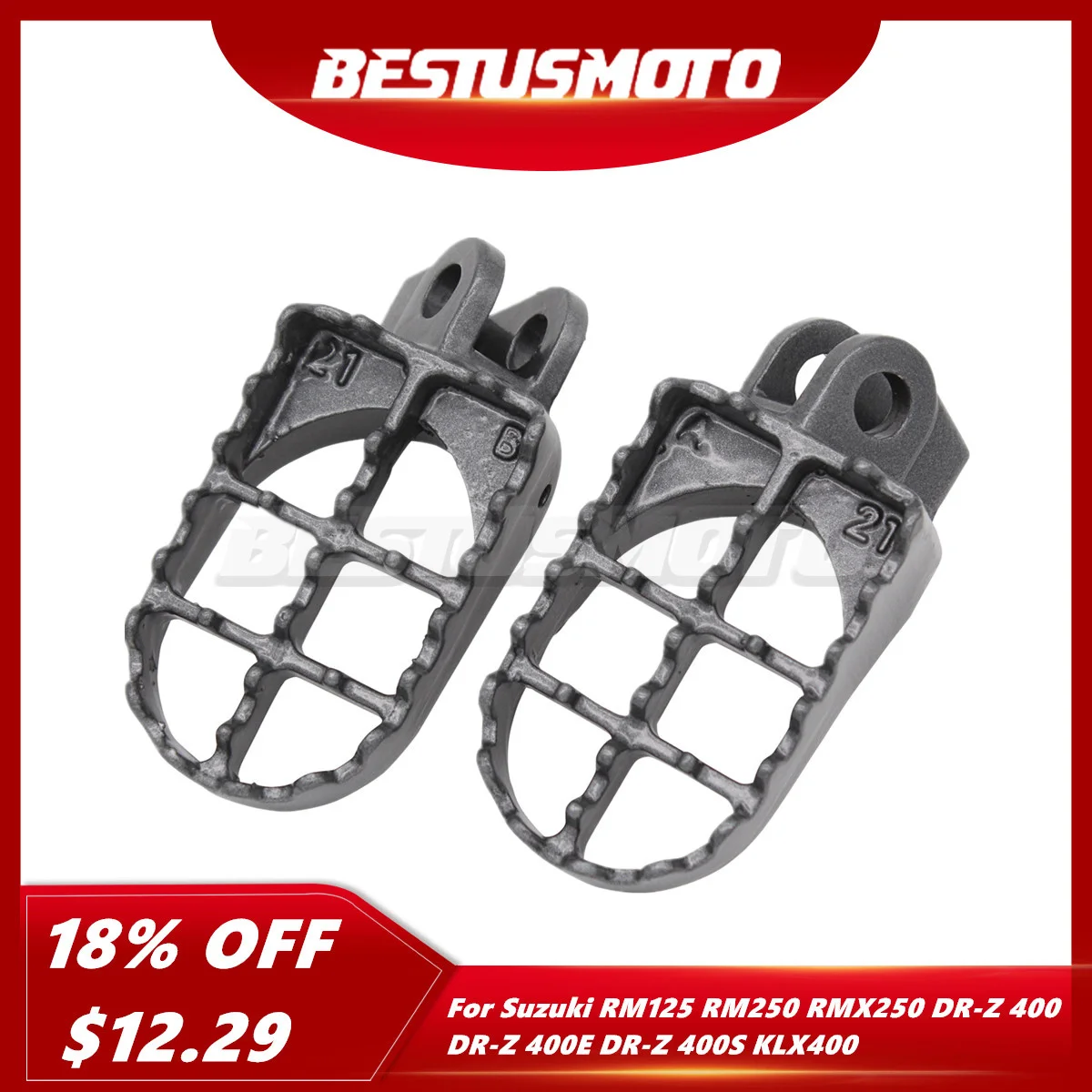 

Motocross Foot Pegs For Kawasaki KLX 400 500 KLX400R KX500 Suzuki RM 125 250 RM125 RM250 RMX 250 RMX250 DRZ 400 DR-Z400 E/S