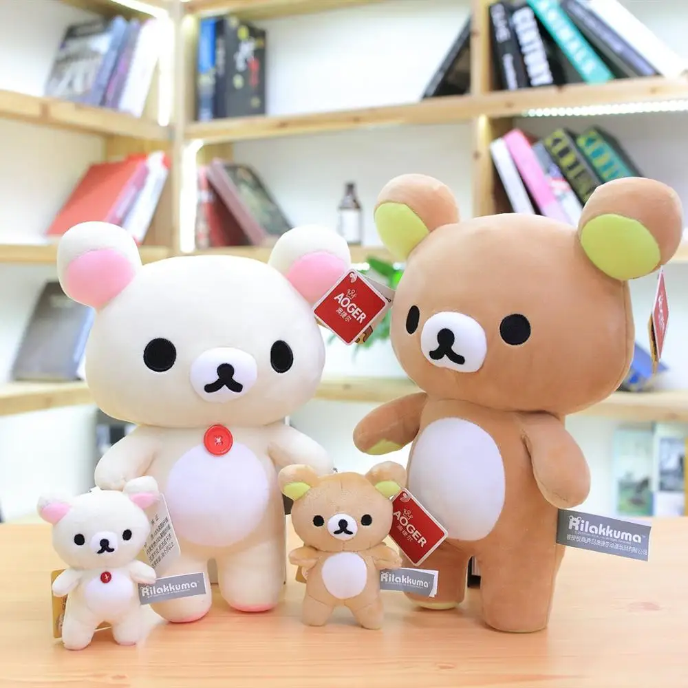 1 шт. 10/28 см Высокое качество rilakkuma плюшевый медведь японский ТВ персонажами мягкая игрушка; медведь супер мягкие игрушки для детей, подарок девочке подарок на год