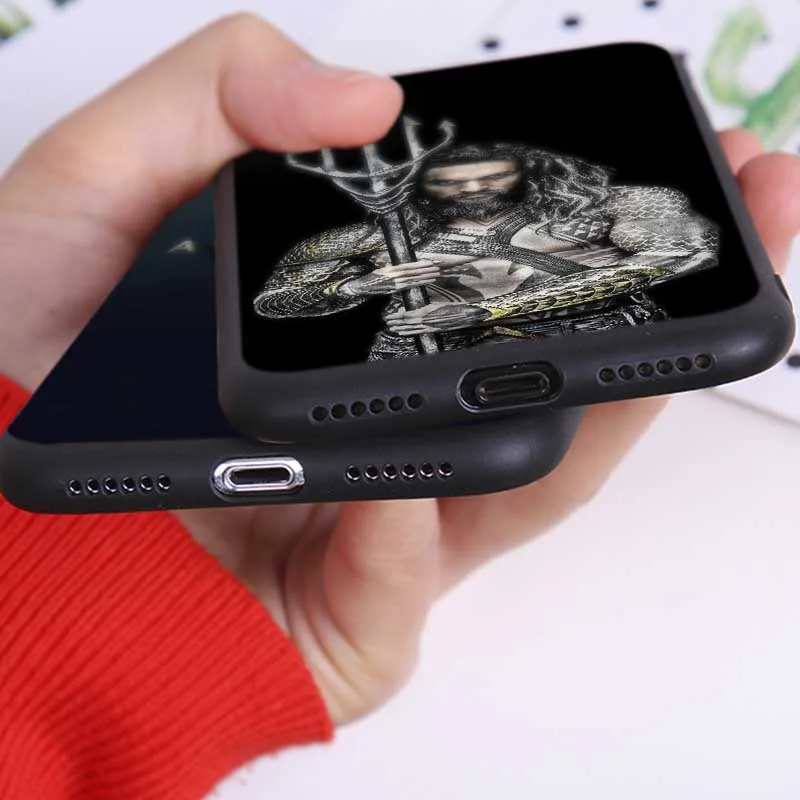 Телефон чехол для iPhone 7 XR X 6S 8 XS MAX 6 plus SE 5s Мягкий силиконовый комиксы фильм Aquaman |