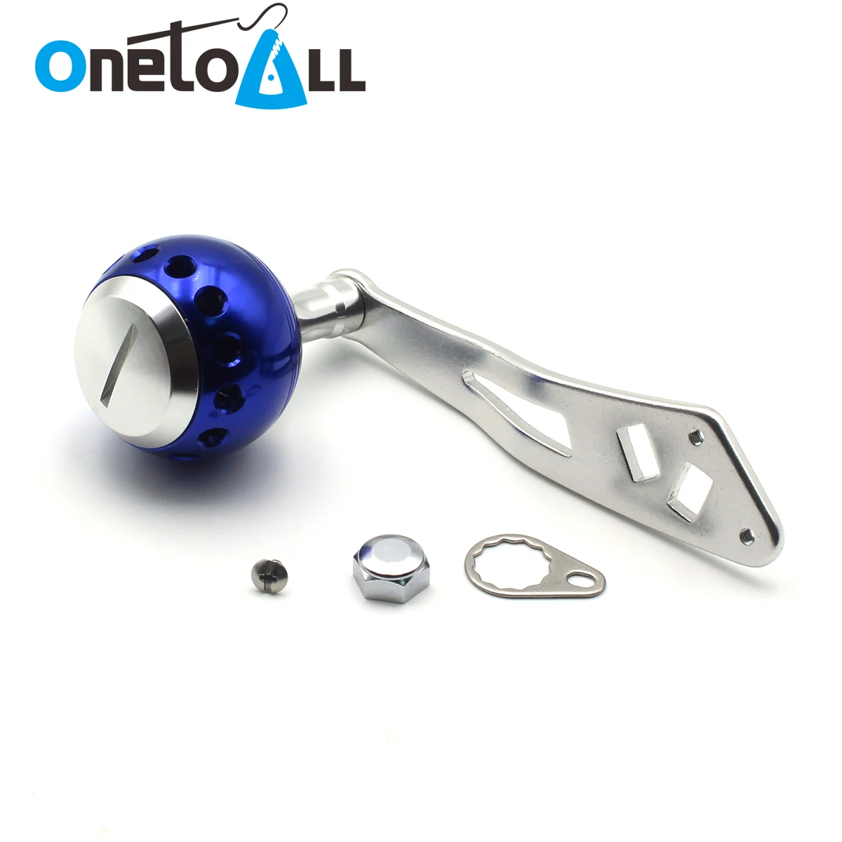 

OnetoAll CNC Aluminum Power Casting Reel Handle Micro Jigging Grip for Abu Garcia Daiwa Baitcasting Tackle Tools Left Right Hand