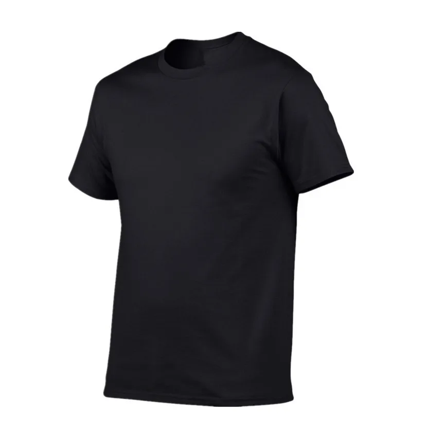 Новинка однотонная футболка мужская черная и белая 100% хлопок футболки летняя