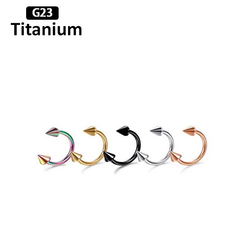 Кольцо в форме подковы из титана G23 U-образное универсальное ювелирное изделие