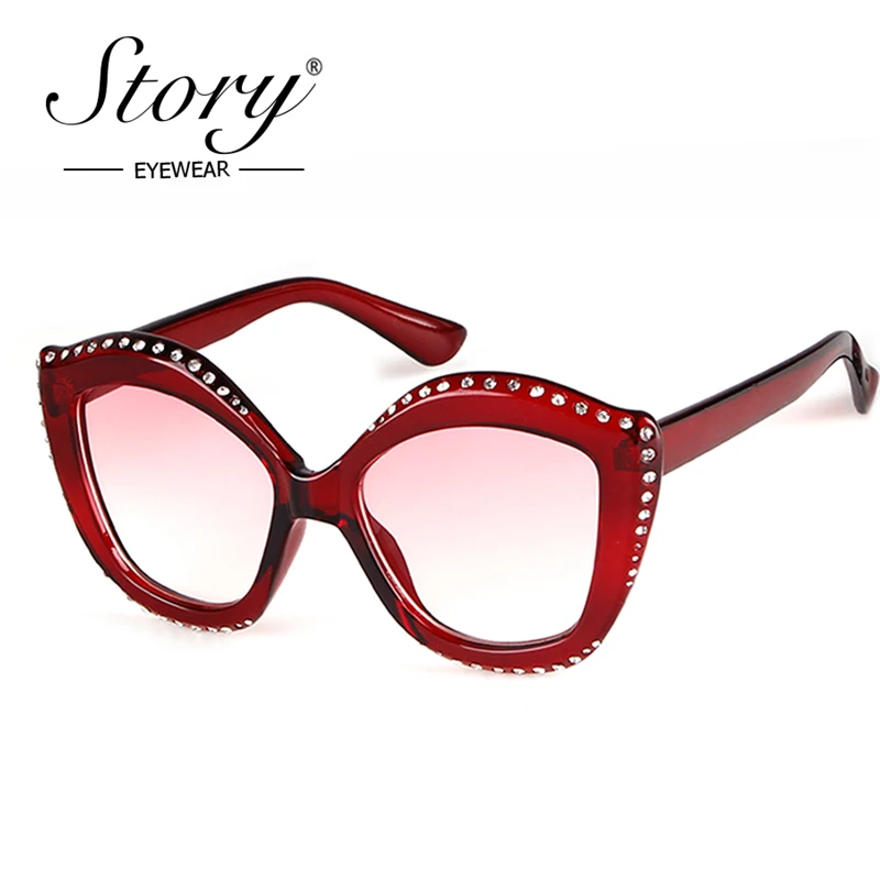 Новые женские роскошные солнцезащитные очки брендовые дизайнерские стразы