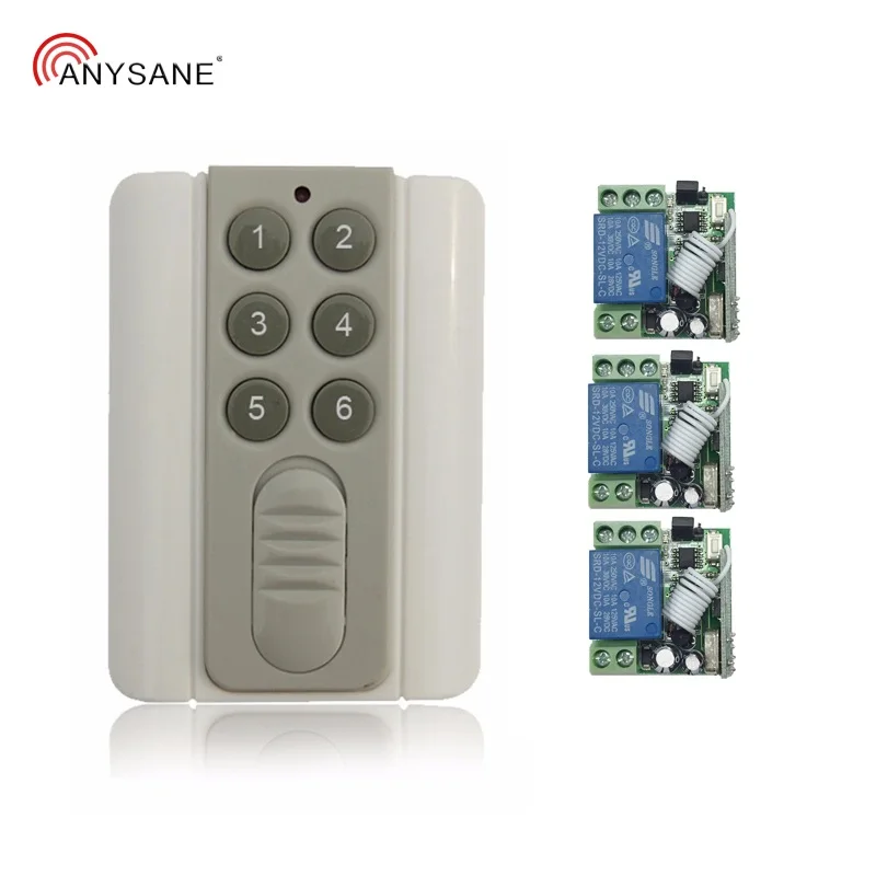 ANYSANE 6CH пульт дистанционного управления RF 433mHZ радиочастотный излучатель DC 12V