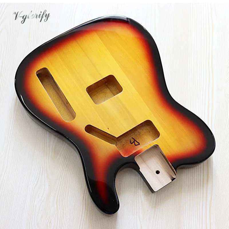 pappel holz elektrische tl gitarre körper sunburst farbe gitarre tele körper teile gitarre körper gitarre barrel elektrische gitarre fr