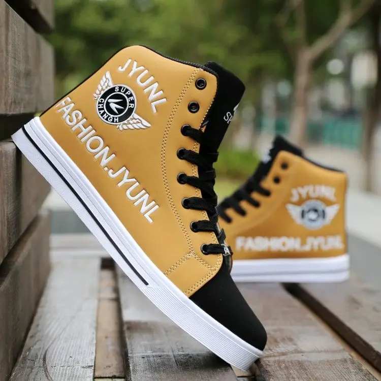Мужская повседневная обувь для скейтбординга Высокие кроссовки Спортивная