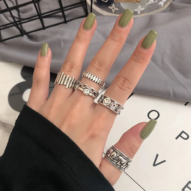 HZ Новый Винтажный ремень в стиле панк рельеф со смайликом слон геометрический