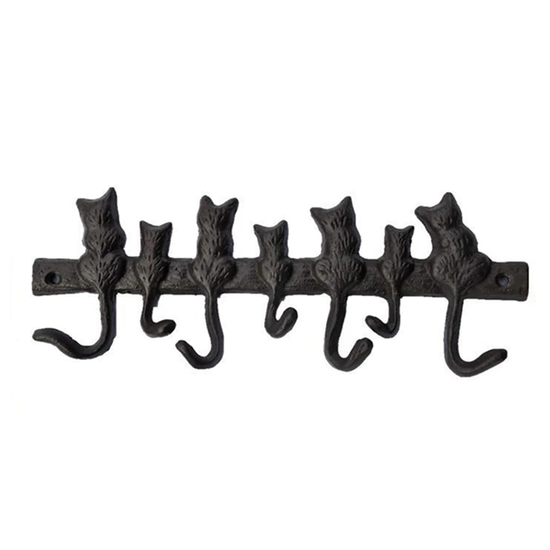 

Cast Iron Cats Hooks Hanging Decorative Garden European Style Ancient Wall Hanger Creative Garment Key