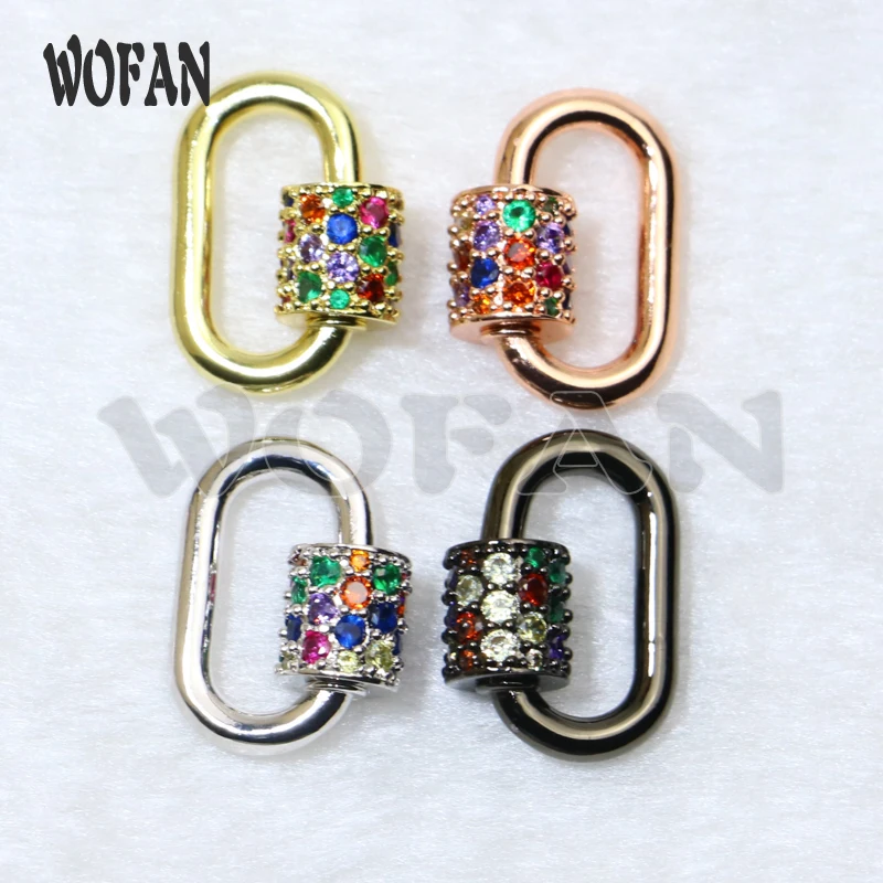 

10pieces 0 shape Lock clasp pendant zircon toggle clasp accessories jewelry finding fashion jewelry accessories for women 50069