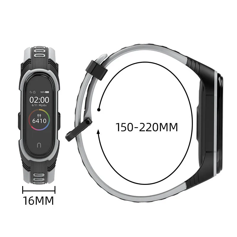Модный ремешок для Mi Band 3 4 5 дышащий нейлоновый спортивный силиконовый сменный