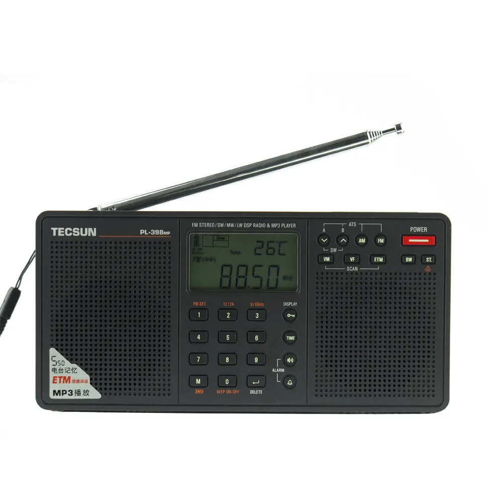 

PL-398MP Stereo Radio Portatil AM FM Full Band Digital Tuning with ETM ATS DSP Dual Speakers Receiver MP3 Player