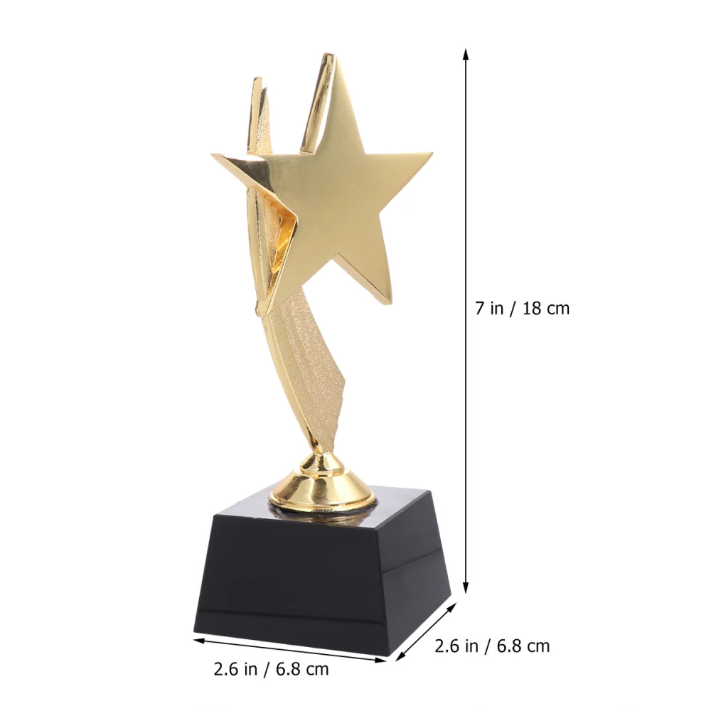 

1PC Golden Star Design Award Trophy Resin Reward Prizes Decor Gift Awards Trophy for Sports Competition Games