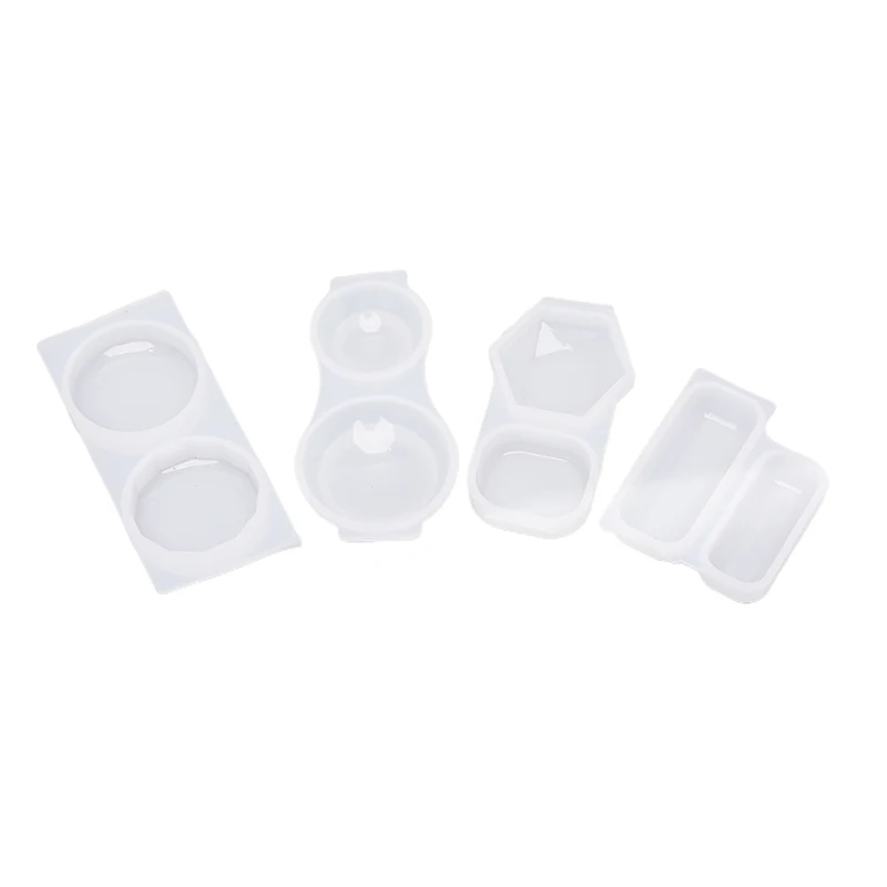 

Silicone Resin Mold Keychain Jewelry Making Tool Faceted Round Square Resin Pendant Mold Crystals Stones Orgone
