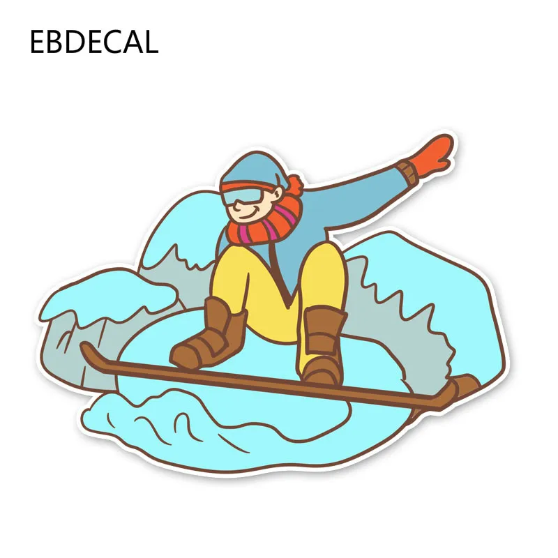 Ebdeckle мальчик катание на лыжах фитнес движения для Авто/бампер/окно/наклейка
