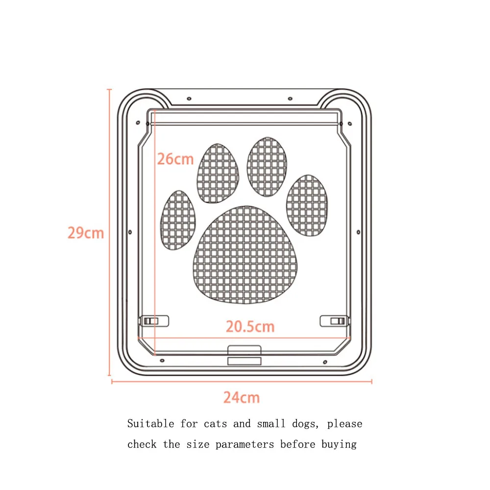 Новый экран для домашних животных дверь с принтом собачьей лапы анти укуса