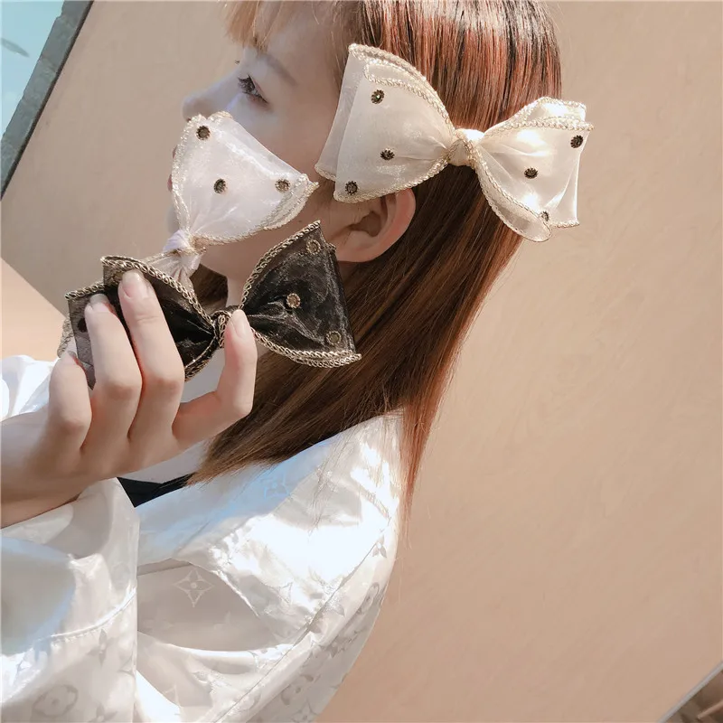 

Fashion Hair Clip 2021 Popular Two-layer Satin Bow Hairpins Cute High Quatity Accessories For Women Chiffon Phnom Penh Headwear