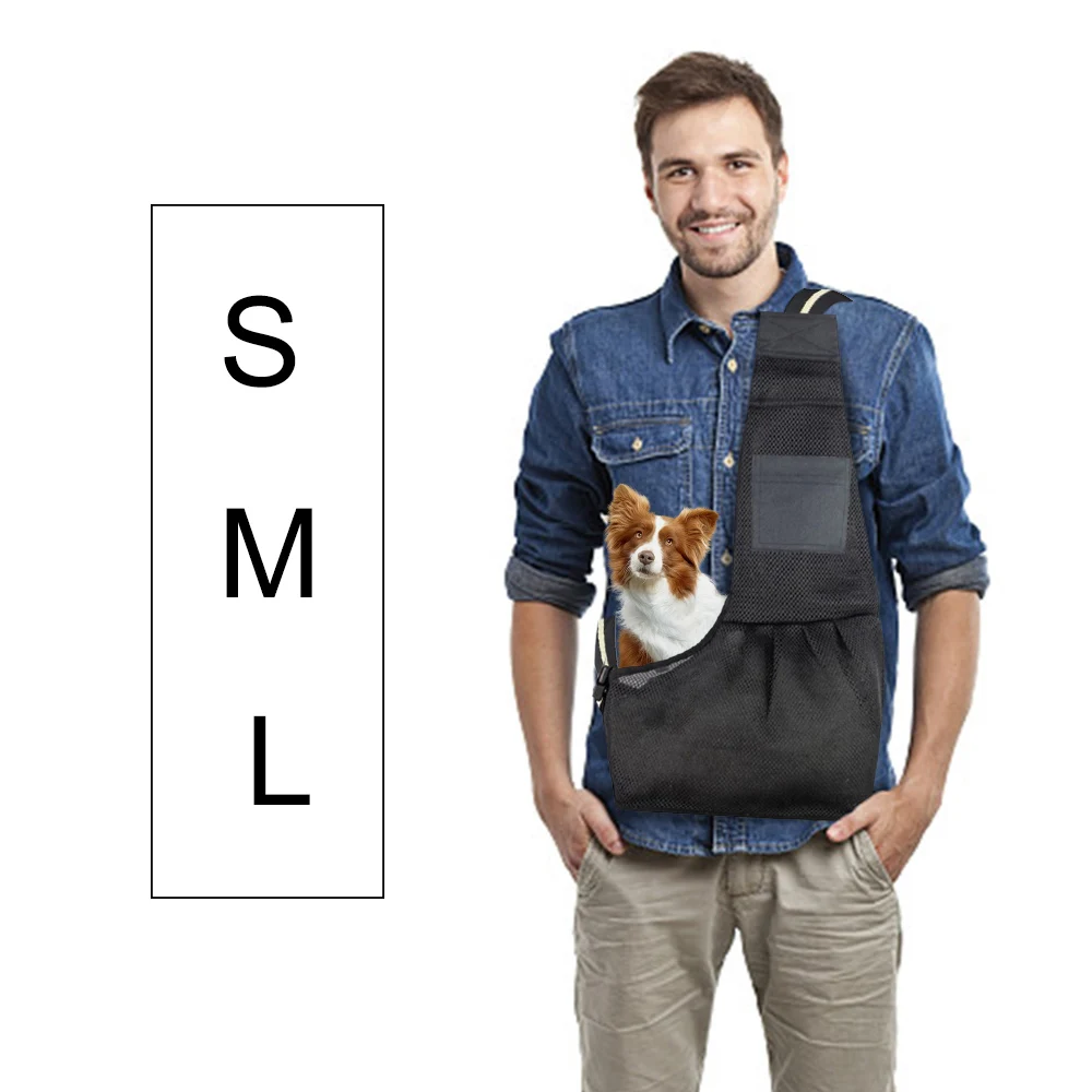 Pet Dog Carrier Sling Bag Breathable Oxford Mesh Shoulder Hands-free Travel Supplies | Дом и сад