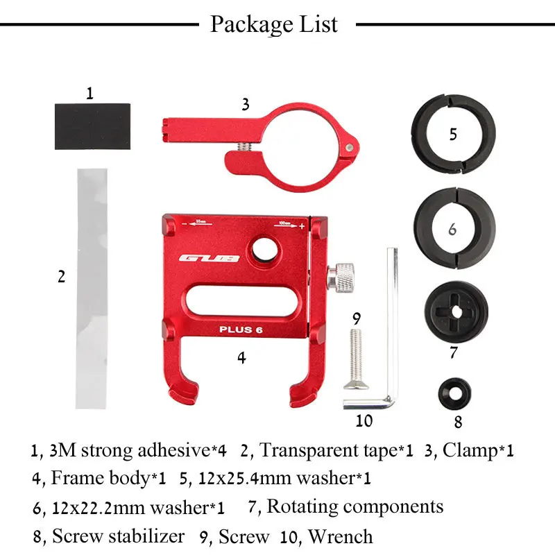 Мобильный телефон из алюминиевого сплава GUB Plus 6 держатель для мобильного