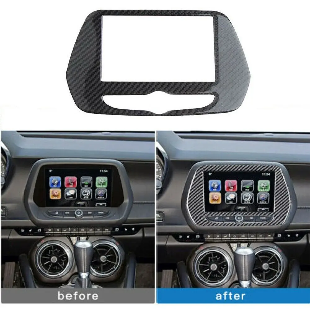 

Real Carbon Fiber Navigation Control Panel Sticker for Chevrolet Camaro 2016-19
