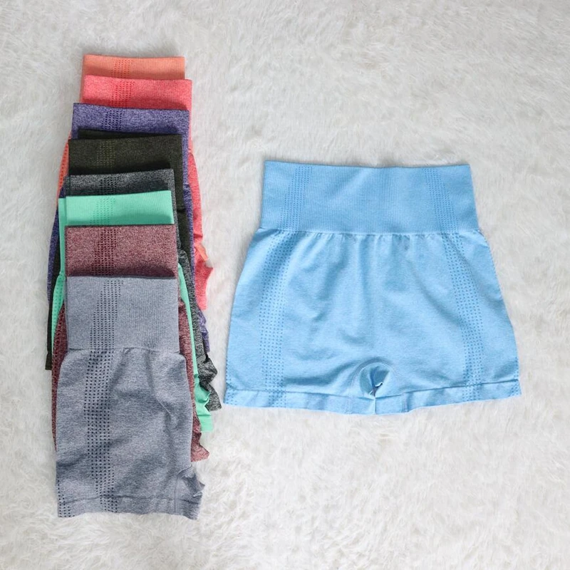 Шорты женские для фитнеса и йоги эластичные бесшовные спортивные Леггинсы с