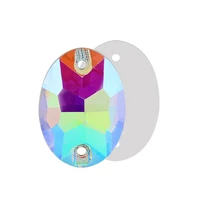 oval sewn on rhinestone wedding diamond acrylic diy glue button accessories diy beauty accessories sewn crystal