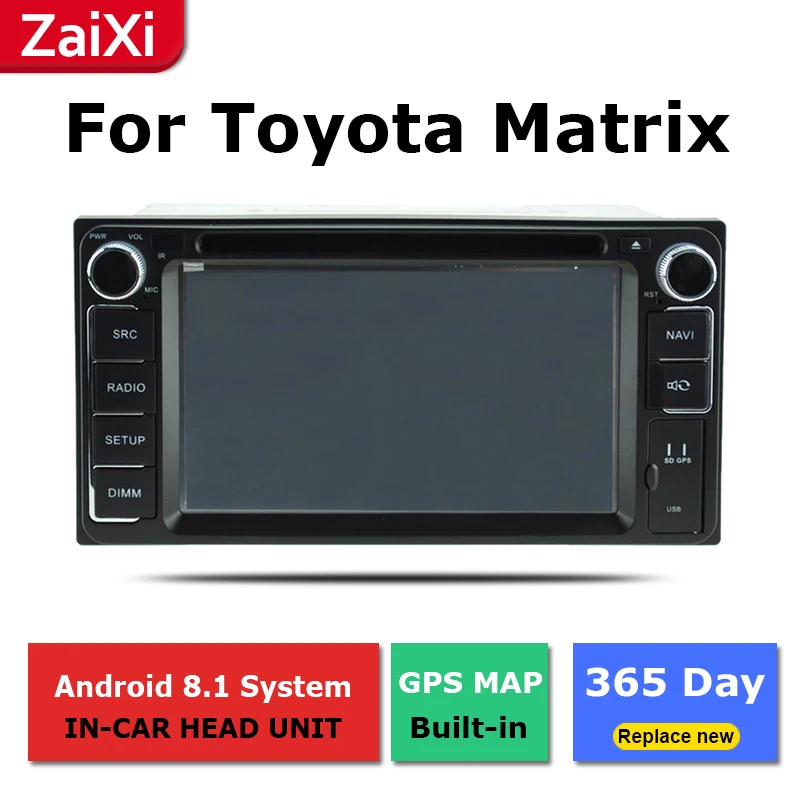 ZaiXi android автомобильный dvd gps мультимедийный плеер для Toyota Matrix 2002 ~ 2014 Навигатор