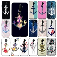 fhnblj nautical anchor wood boat phone case for vivo y91c y11 17 19 17 67 81 oppo a9 2020 realme c3