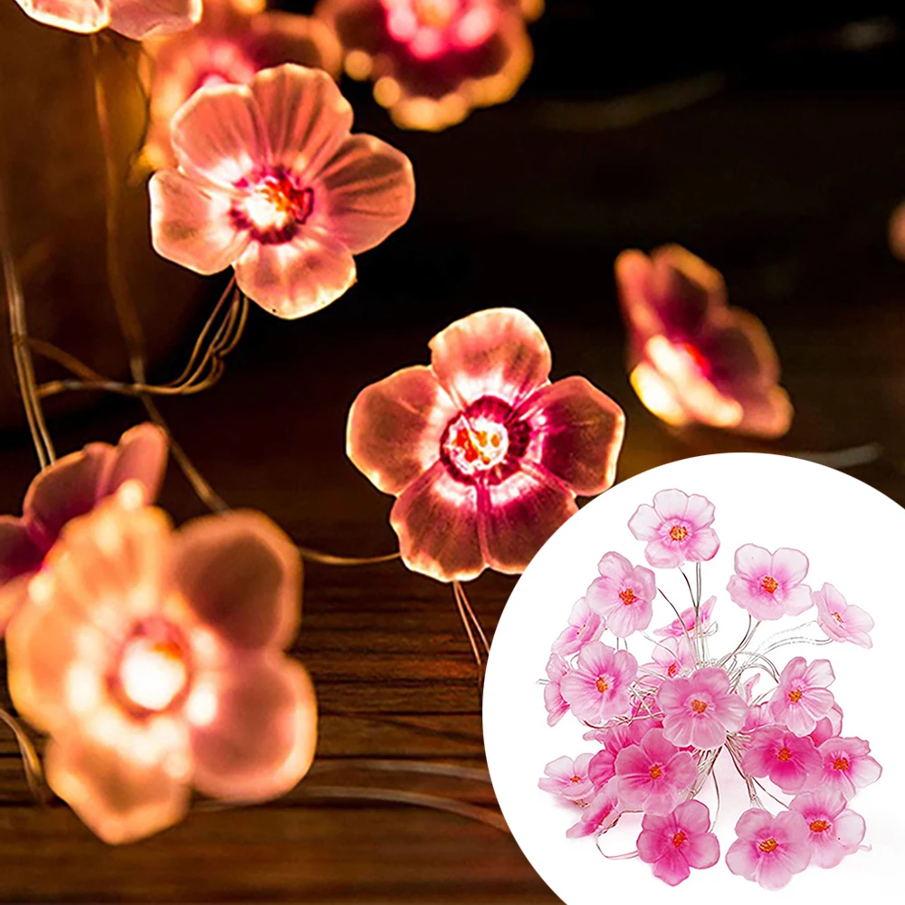 

LED Cherry Blossom Flower String Fairy Lights Bedroom Atmosphere Decorative Lamp Home Wedding Decor ED Cherry Blossom Light