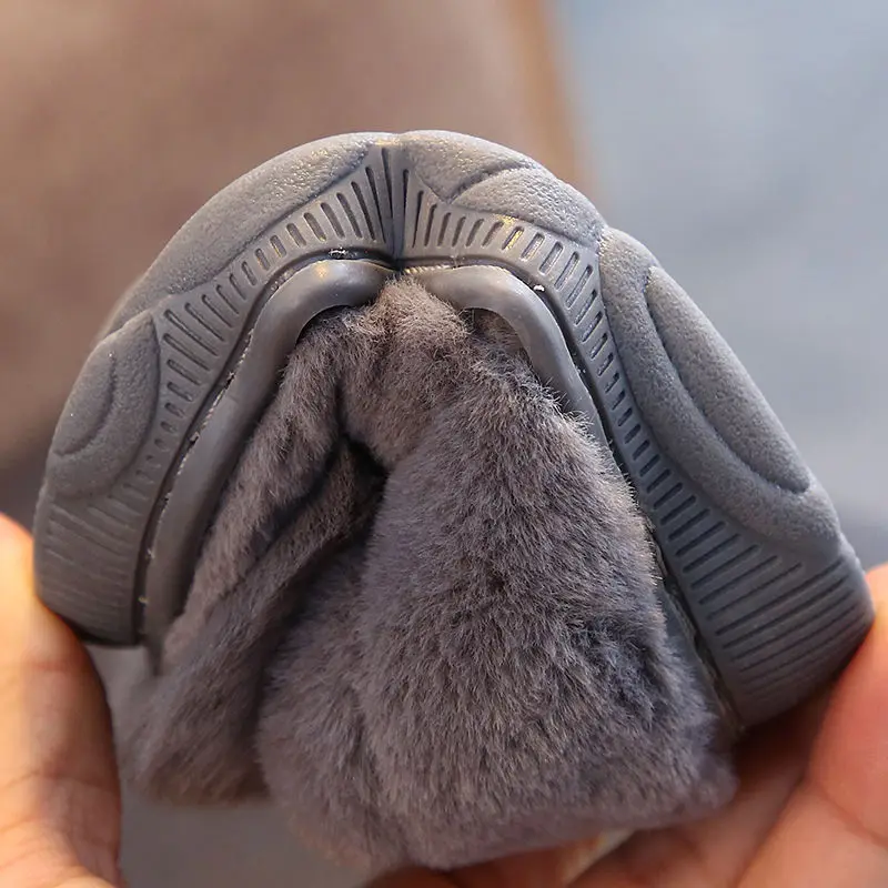 Детские хлопковые тапочки теплые мягкие плюшевые домашняя обувь для маленьких