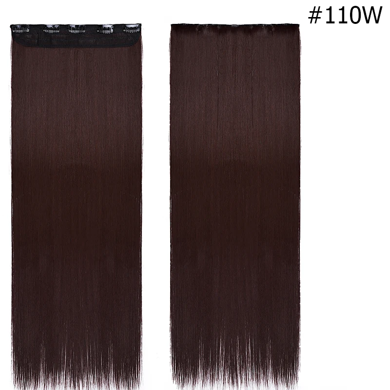 wine red Snoilite, длинные прямые накладные волосы на заколках, синтетические волосы, 5 зажимов, цельные термостойкие накладные волосы для женщин - Цвет: wine red