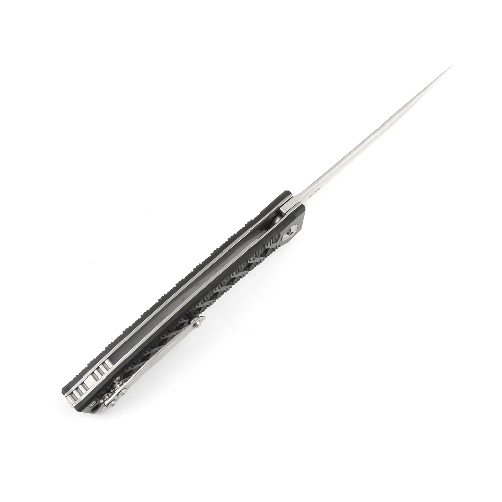 Murah Nyata D2 Baja Pisau Samurai Sirip Pisau Lipat Fiber Karbon Menangani Camping Berburu Outdoor Survival Pisau Saku EDC Alat