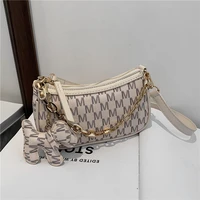autumn trend retro letter print chain handle and shoulder bags for women designer brand high quality small underarm bag 2021 new