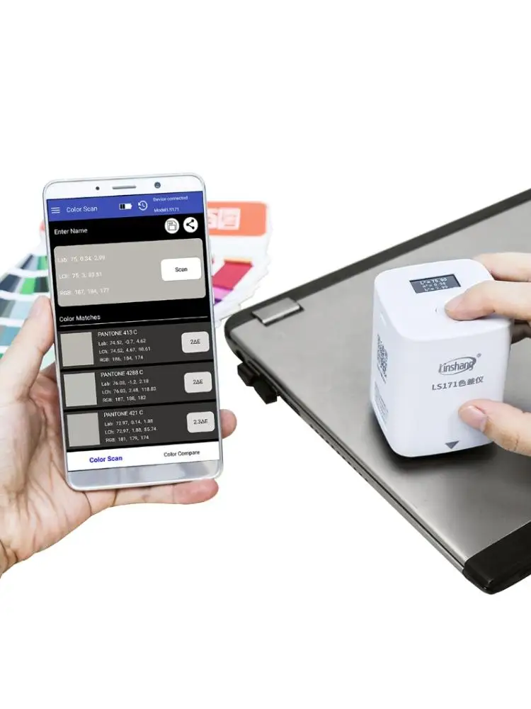LS171 Mobile Phone APP Portable Colorimeter Color Analyzer with Screen Digital Precise LAB Meter Tester 8mm Testing Device | Инструменты