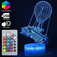 alpaca 3d lamp 16 color remote led night light gun game omega llama battle bus table lamp baby kids birthday christmas gifts toy