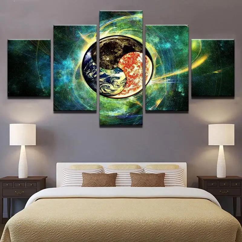5 Панель восемь схемы китайский Стиль Wall Art Плакаты холст картины HD домашний декор