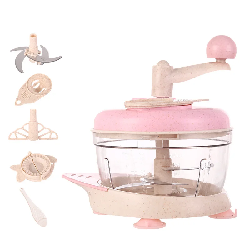 

Multifunctional Manual Meat Grinder Slicer Beef Pork Vegetable Mincer Hand Food Chopper Mixer Blender Fruit Garlic Cutter