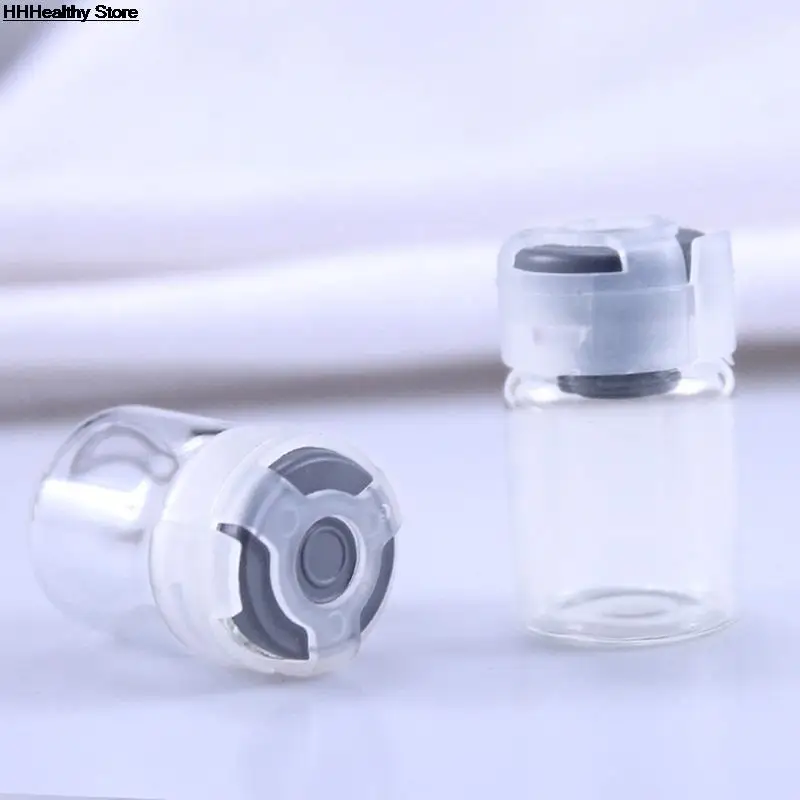 Стеклянная бутылка пенициллин с резиновой пробкой и Антибликовой застежкой 10 шт.