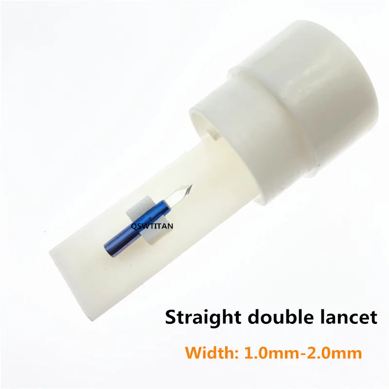 Ophthalmic Straight double lancet knife head Smooth blade surface sharp Ophthalmic surgery Blade