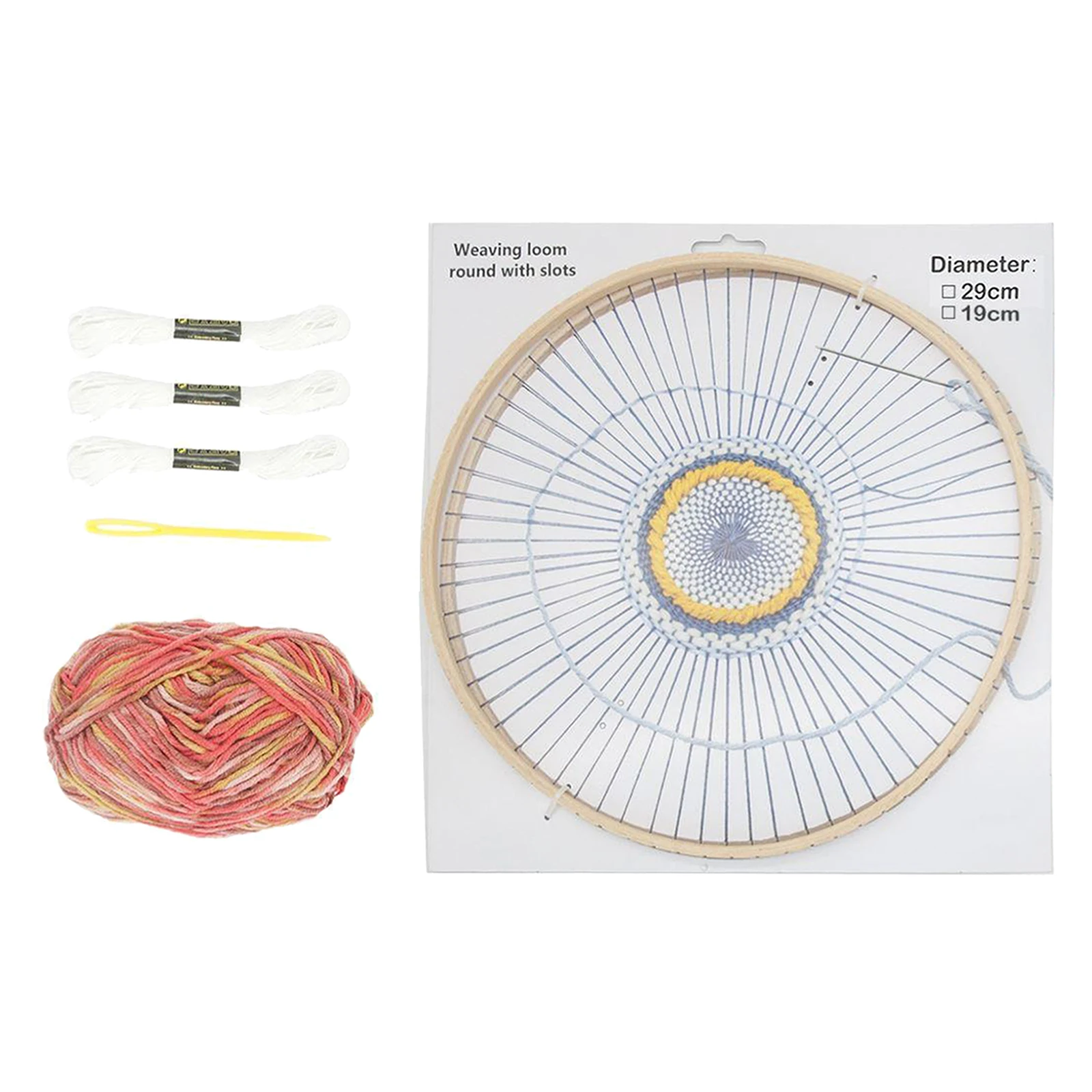 

Round Wooden Round Wooden Loom for Knitting Coaster DIY Tools Wall Hangings