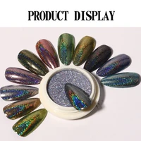 6pcsset solid nail glitter nail powder sparkly shinning flakes dust titanium plating pigment diy manicuring art decoration