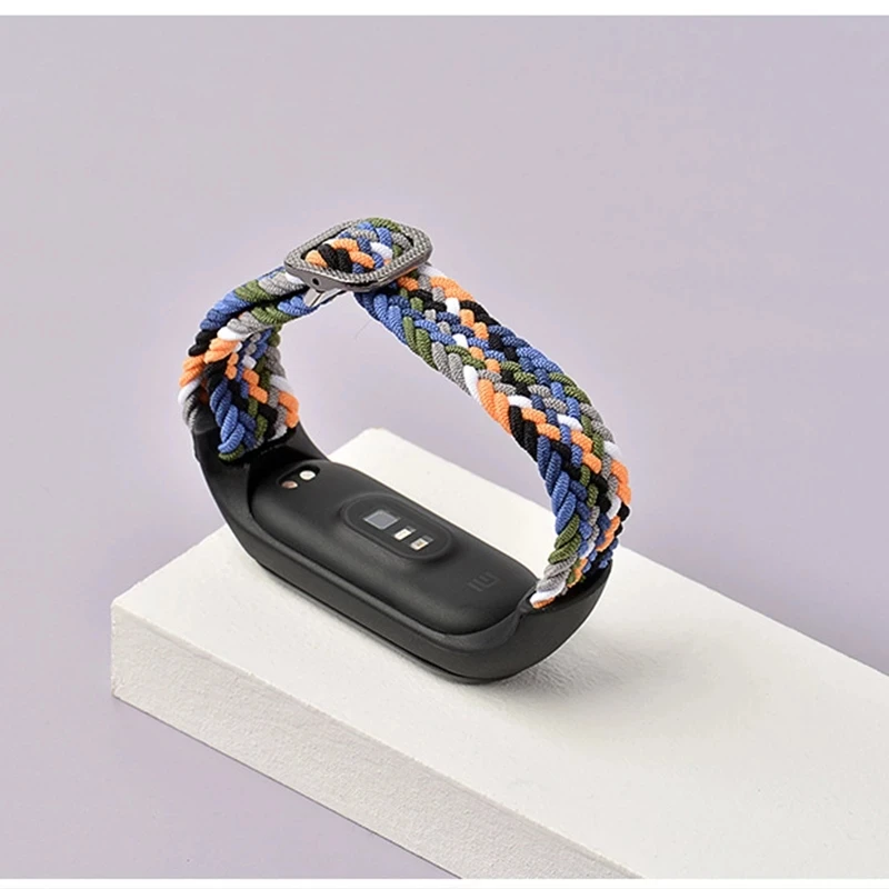 Forwelleny для Xiaomi Amazfit band 5 Mi Band 3/4/5/6 ремешок браслет с регулируемой пряжкой нейлоновый