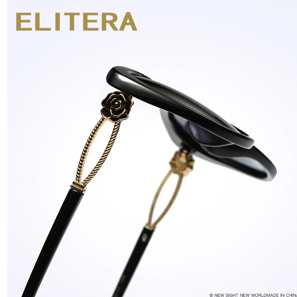 Модные женские солнцезащитные очки ELITERA с зеркальными бабочками и резьбой в