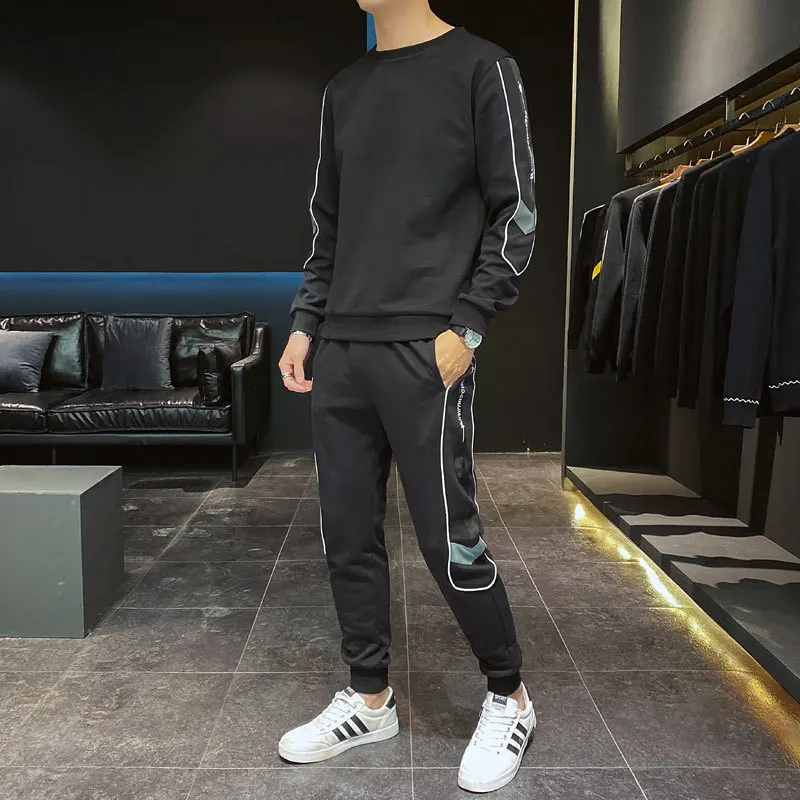 Топ + штаны тренировочный костюм для мужчин спортивный мужской комплект весна 2020