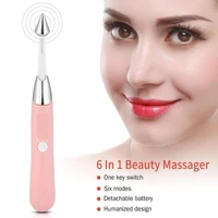 6 in 1 electric tinnitus relief massager wand anti age face lifting massager tool ey669